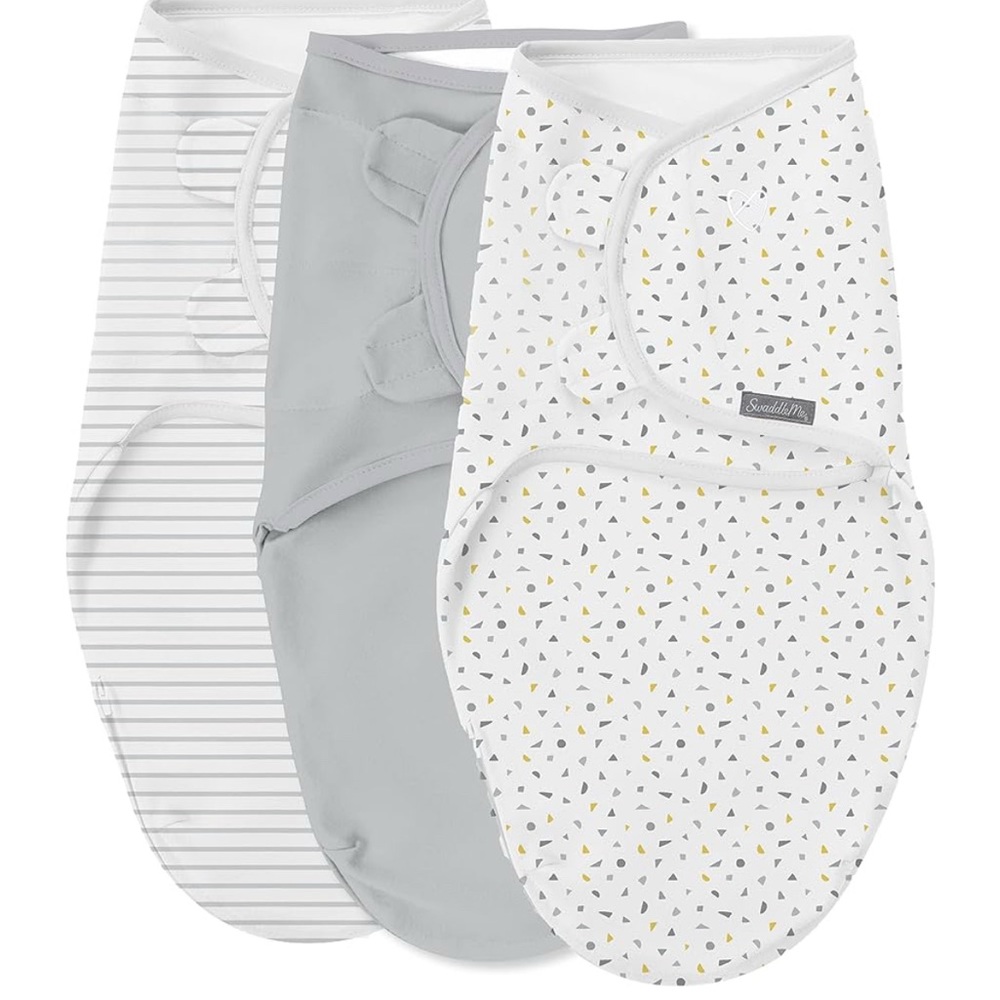 SwaddleMe Gray and White Baby Swaddle Trio